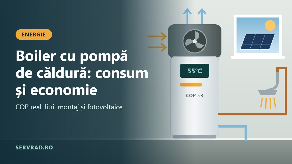 Boiler cu pompă de căldură: consum și economie