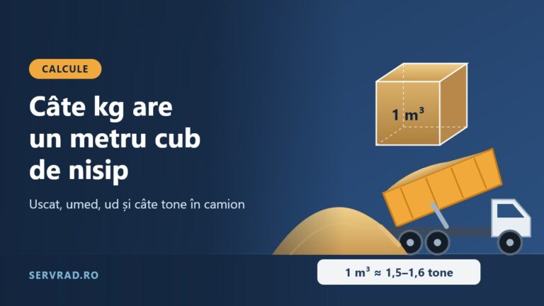 Grămadă de nisip lângă o basculantă și un cub transparent de un metru cub umplut cu nisip