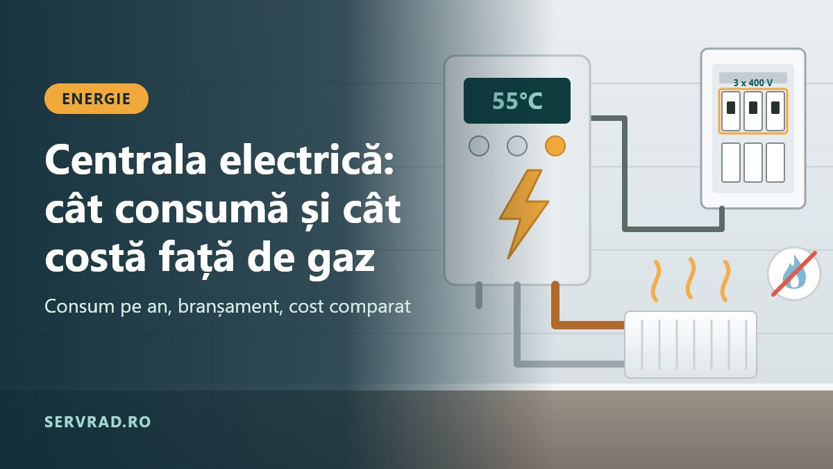 Centrala electrică: cât consumă și cât costă față de gaz