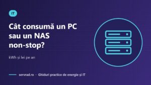 Cât consumă un PC sau un NAS non-stop? – kWh și lei pe an