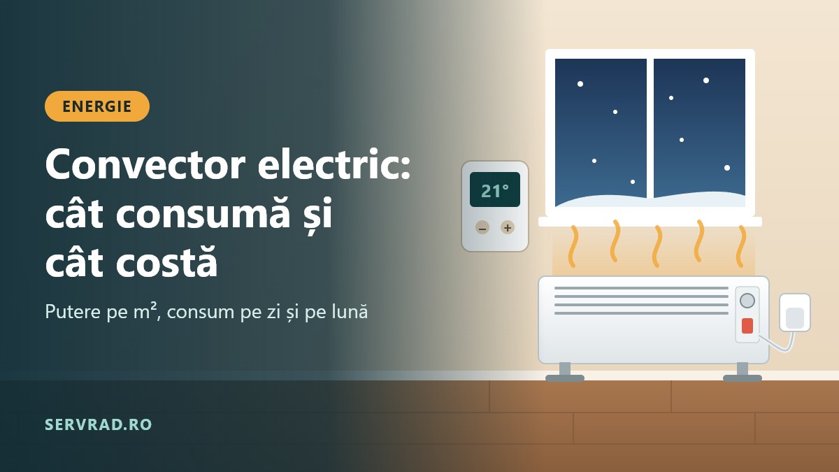 Convector electric: cât consumă și cât costă încălzirea