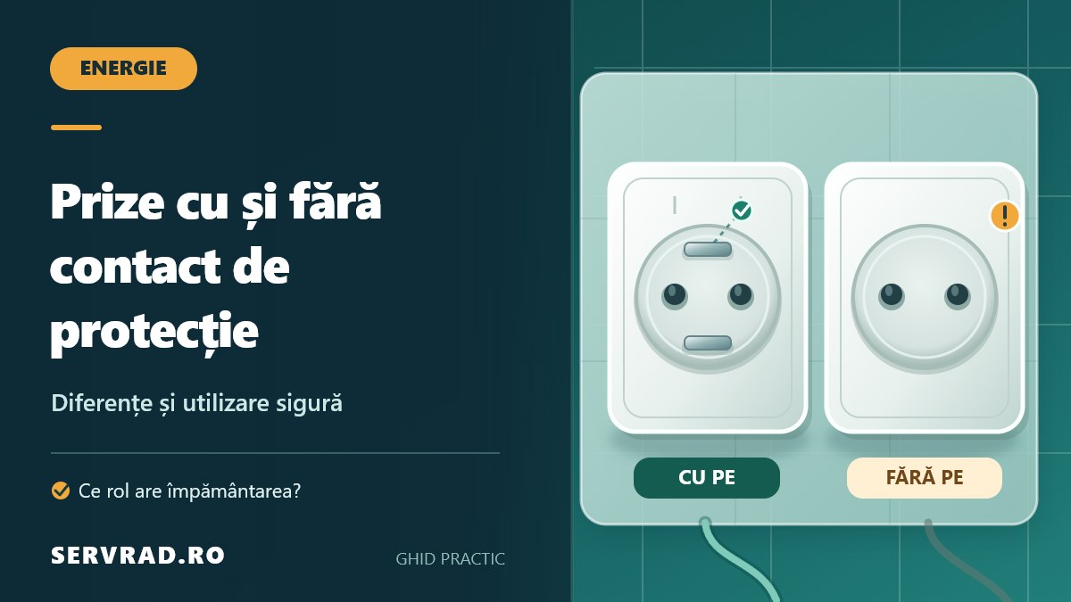 Comparație între o priză electrică Schuko cu contacte metalice de protecție și o priză fără contact de protecție, cu explicații despre siguranță.