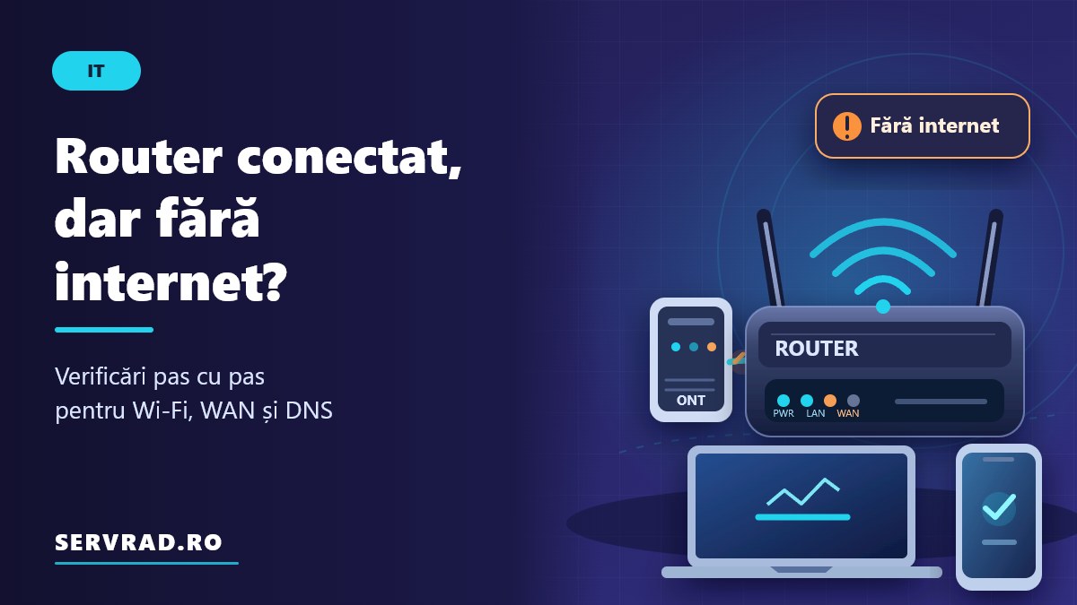 Router conectat, dar fără internet: verificări pas cu pas