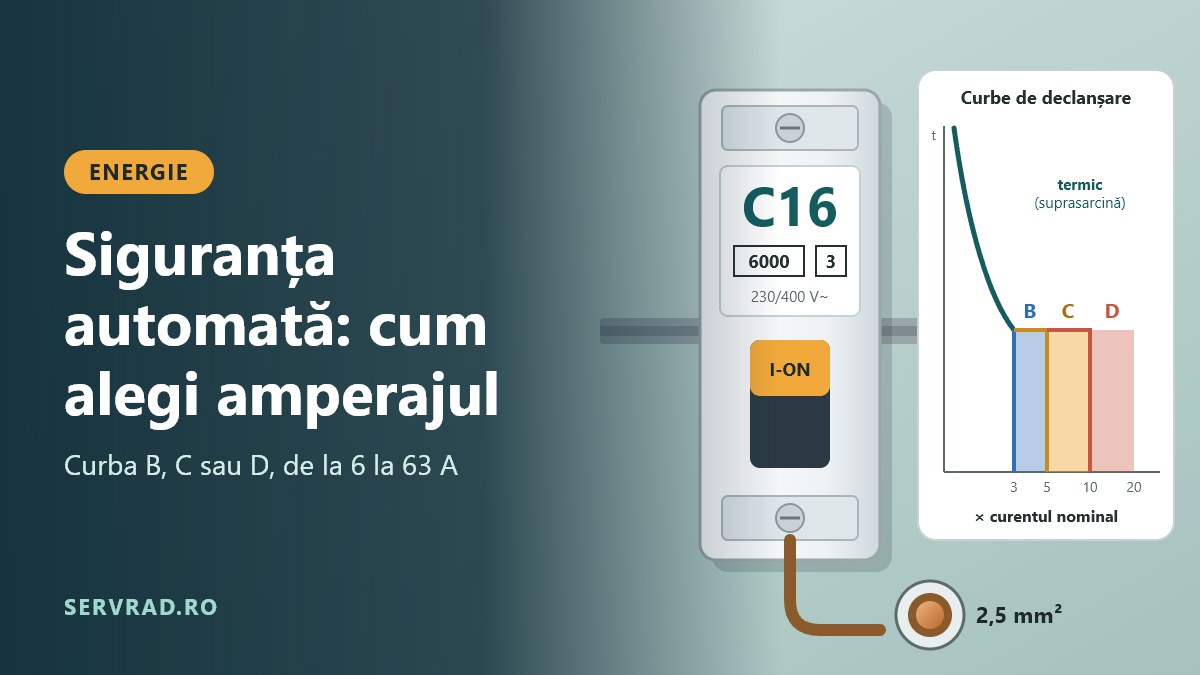Siguranța automată: cum alegi amperajul și curba