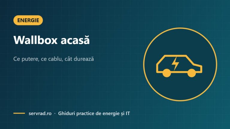 Wallbox acasă – Ce putere, ce cablu, cât durează